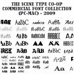 The Scene Type Co-Op Commercial Font Collection [PC/MAC] (2009)