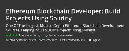 Udemy - Ethereum Blockchain Developer: Build Projects Using Solidity