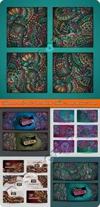 Banner and card decorative ethnic ornamental vector