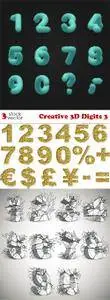 Vectors - Creative 3D Digits 3