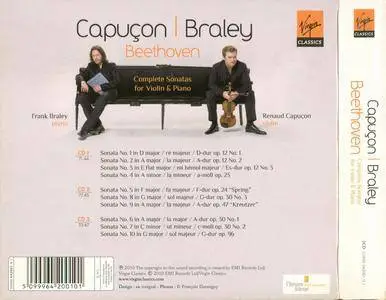 Beethoven - Complete Sonatas For Violin & Piano - Renaud Capucon & Frank Braley (2010) {3CD Virgin Classics 50999 642001}