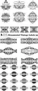 Vectors - Ornamental Vintage Labels 34