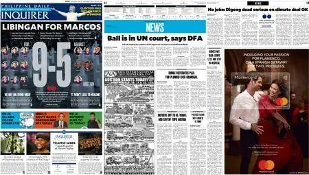 Philippine Daily Inquirer – November 09, 2016
