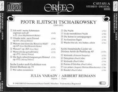 Julia Varady/Aribert Reimann - Tschaikowsky: Lieder (op. 65, op. 73 u.a.) (1988) {Orfeo} **[RE-UP]**