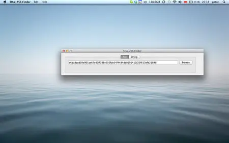 SHA-256 Finder v1.2 Mac OS X