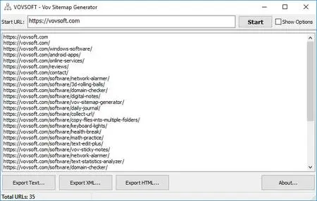 VovSoft Vov Sitemap Generator 3.0