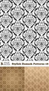 Vectors - Stylish Damask Patterns 18