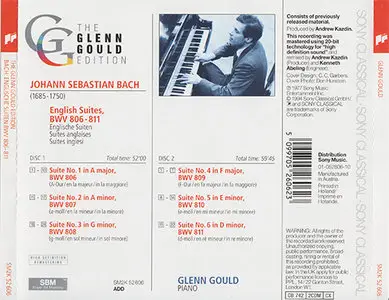 Johann Sebastian Bach - Glenn Gould - The English Suites BWV 806-811 (1977, ReIssue 1994)