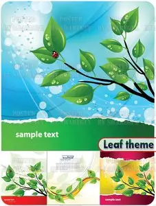 Stock Vector - Leaf theme
