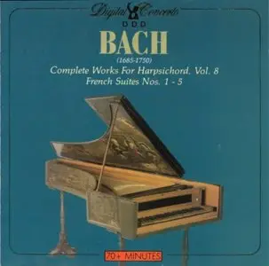 J.S.Bach -  French Suites Nos.1-5 by Christiane Jaccottet [Complete Works For Harpsichord, Vol.8]