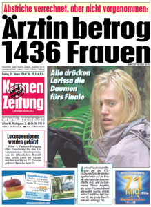Kronen Zeitung, 31. Januar 2014