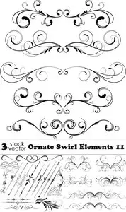 Vectors - Ornate Swirl Elements 11