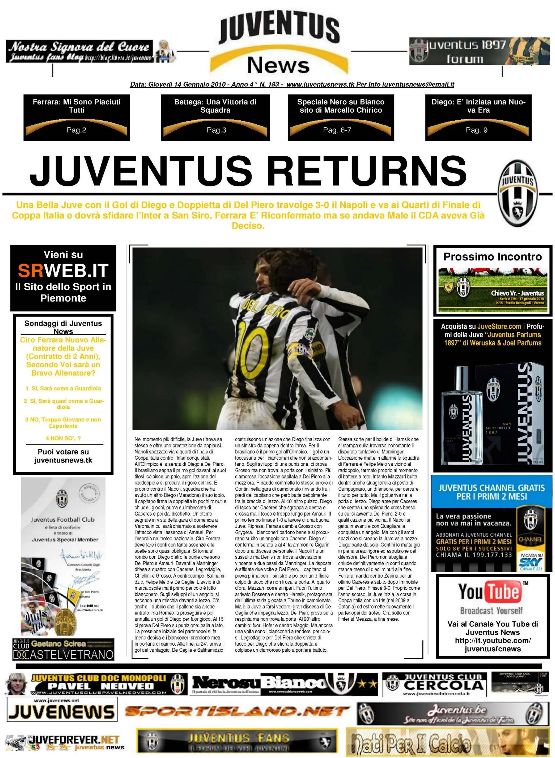 Juventus News 14.01.2010