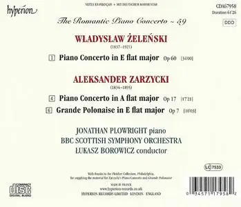 Jonathan Plowright, Łukasz Borowicz - The Romantic Piano Concerto Vol. 59: Żeleński & Zarzycki: Piano Concertos (2013)