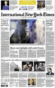 International New York Times - Saturday-Sunday, 14-15 February 2015