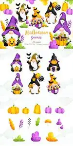 Halloween Gnomes Clipart