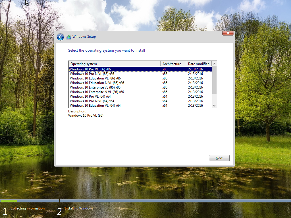 windows 10 pro version 1511 build 10586