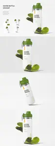 Aluminum Insulated Water Bottle Mockup 6D8NJA4
