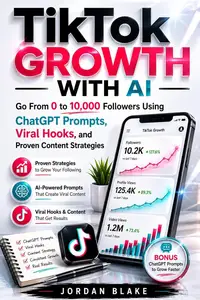 TikTok Growth with AI: Go From 0 to 10,000 Followers Using ChatGPT Prompts, Viral Hooks, and Proven Content Strategies