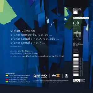 Annika Treutler, Stephan Frucht, Rundfunk-Sinfonieorchester Berlin - Viktor Ullmann: Piano Concerto, Piano Sonatas 3 & 7 (2020)