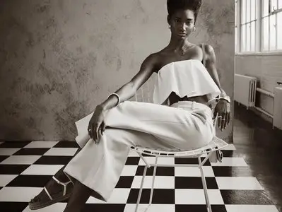 Melodie Monrose & Kone Sindou by Mariano Vivanco for US ELLE April 2013