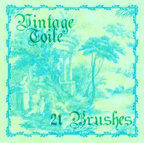 Vintage Toile brushes for Photoshop