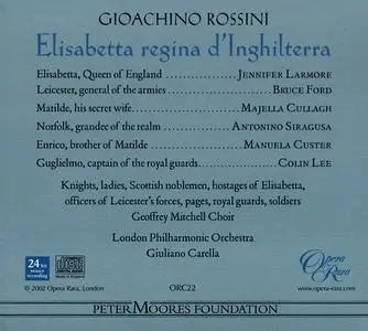 Giuliano Carella, The London Philharmonic Orchestra - Rossini: Elisabetta, Regina d'Inghilterra (2002)