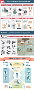 Vectors - Sport Infographics Backgrounds 2