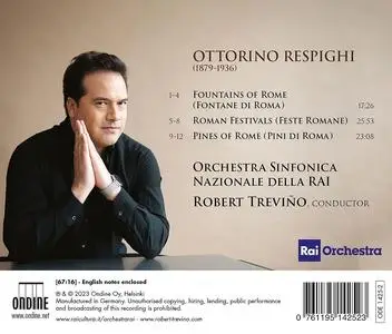 Robert Treviño, Orchestra Sinfonica Nazionale della Rai - Ottorino Respighi: Roman Trilogy (2023)