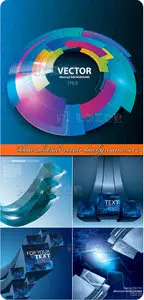 Blue abstract vector background set 3