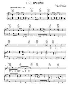 One Engine - Hunger Games Movie, The Decemberists (Piano-Vocal-Guitar)