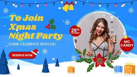 Merry Christmas Night Party Slideshow 49869900