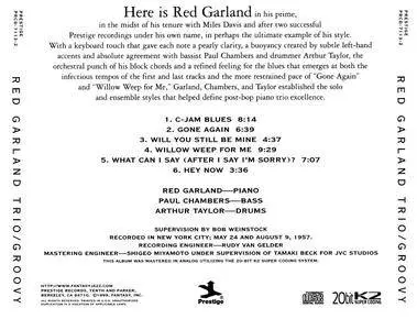 Red Garland Trio - Groovy (1957) {Prestige PRCD-7113-2 20bit K2 rel 1999}