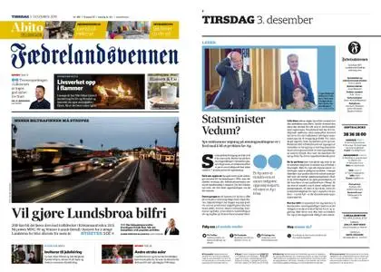 Fædrelandsvennen – 03. desember 2019