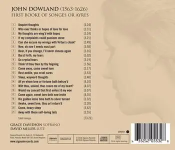 John Dowland - First Booke of Songes or Ayres - Grace Davidson, David Miller (2018) {Signum Records SIGCD553}