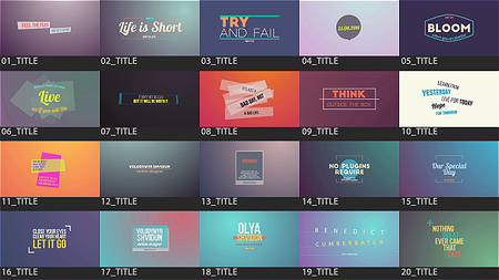 Motion Titles Pack - Project for After Effects (VideoHive)