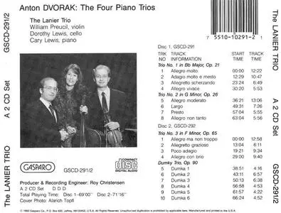 The Lanier Trio - Dvorak: Four Piano Trios (2CD) (1993) {Gasparo}