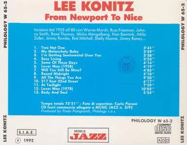 Lee Konitz - From Newport To Nice (1992)