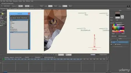 Low-Poly vector drawing and animation in Anime Studio Pro