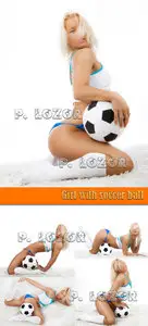 Girl with soccer ball