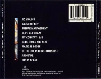 Roger Taylor - Fun In Space (1981) [Parlaphone CDPCS 7380, UK]
