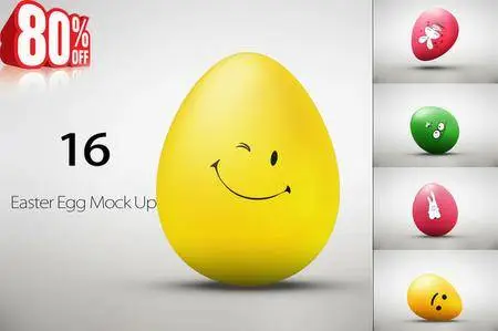 CreativeMarket - Bundle Easter Egg Mock Up