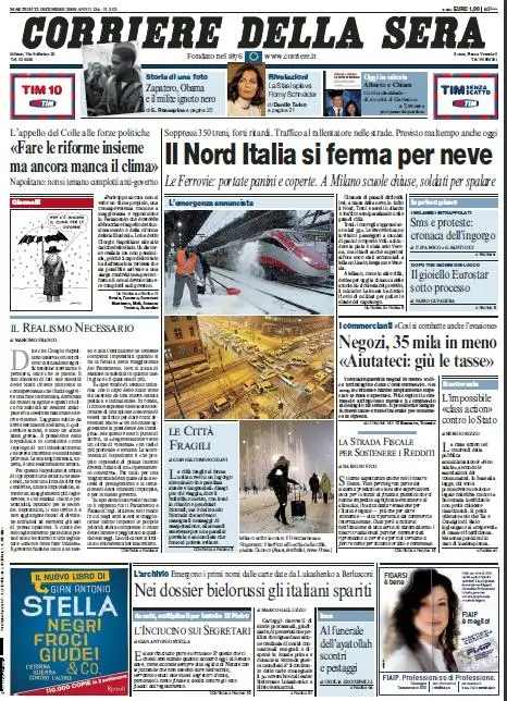 Il Corriere della Sera (22-12-09)