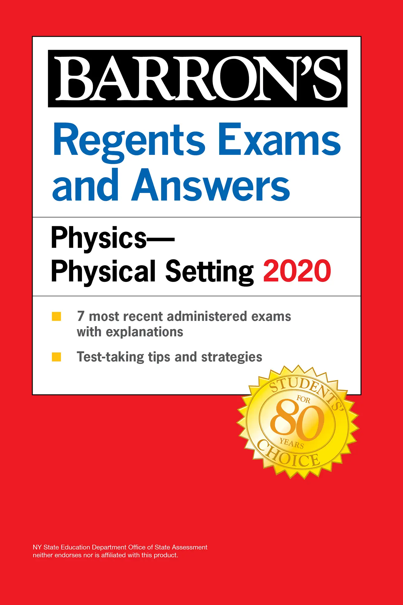Regents Exams and Answers Physics—Physical Setting 2020 (Barron's