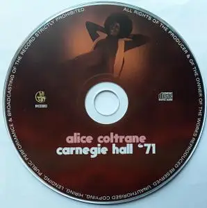 Alice Coltrane - Carnegie Hall '71 (2018) {Remastered, Unofficial Release}