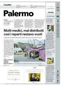 la Repubblica Palermo - 22 Settembre 2018