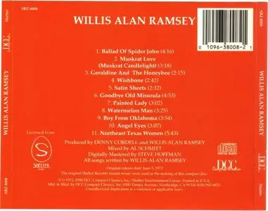 Willis Alan Ramsey - Willis Alan Ramsey (1972) [1990, Shelter Records, SRZ-8008]