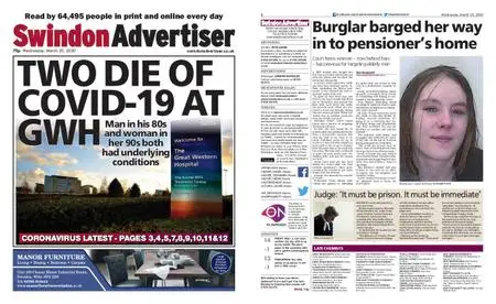 Swindon Advertiser – March 25, 2020