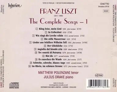 Matthew Polenzani, Julius Drake - Franz Liszt: The Complete Songs, Volume 1 (2010)