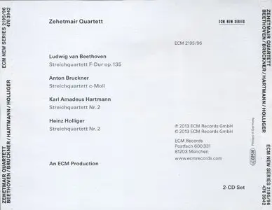 Zehetmair Quartett - Beethoven, Bruckner, Hartmann, Holliger (2013) [2CD] {ECM New Series}